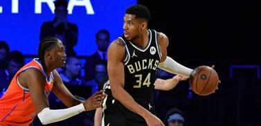 雄鹿再胜雷霆，字母哥发挥稳定砍下关键得分